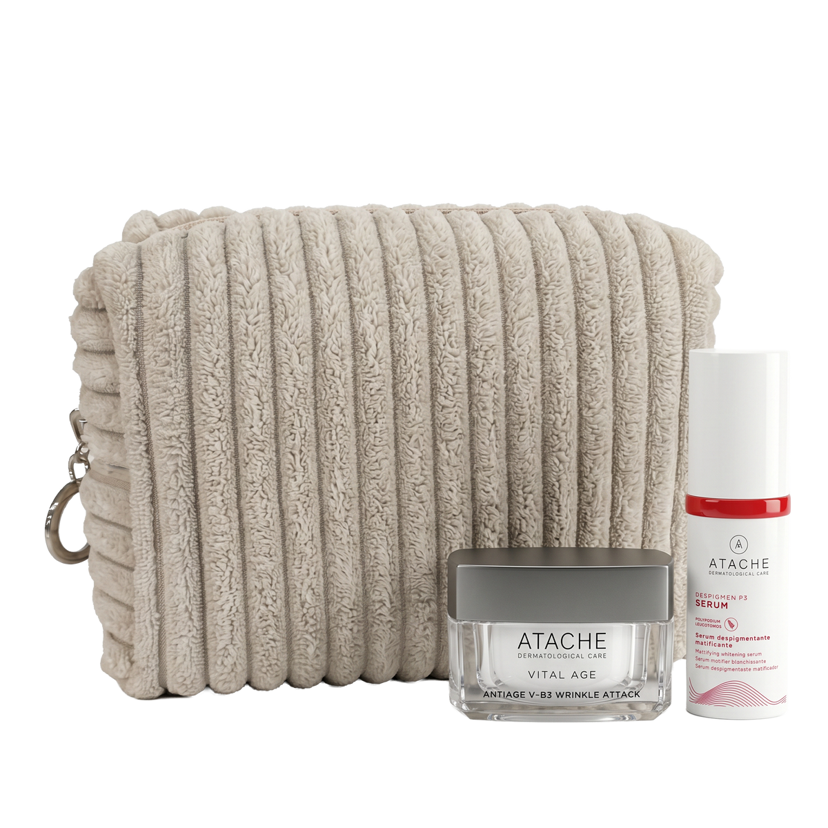 Pack Day Cream SPF 50+ Despigmen P3 + Antiage V-B3 Wrinkle Attack con neceser