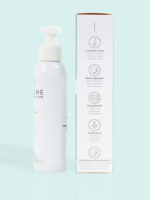 ATACHE Cleansing Gel For Oily Skins product and Packaging lateral view